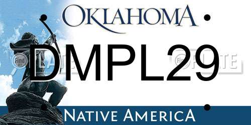 DMPL29 Oklahoma License Plate