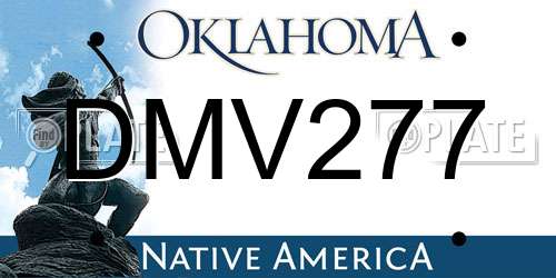 DMV277 Oklahoma License Plate