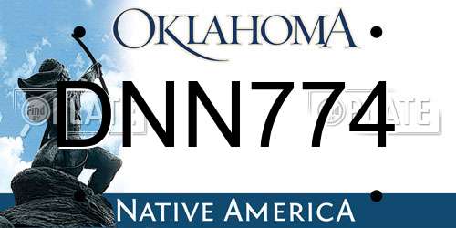 DNN774 Oklahoma License Plate