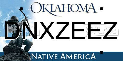 DNXZEEZ Oklahoma License Plate