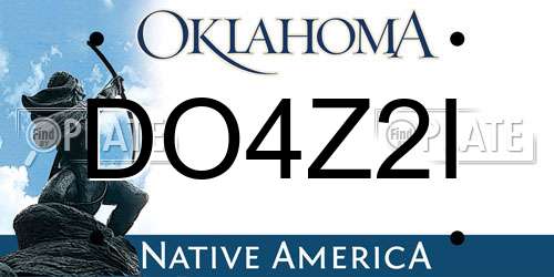 DO4Z2I Oklahoma License Plate