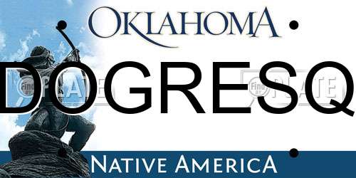 DOGRESQ Oklahoma License Plate