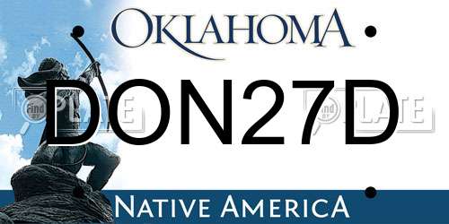 DON27D Oklahoma License Plate