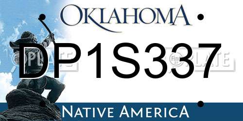 DP1S337 Oklahoma License Plate