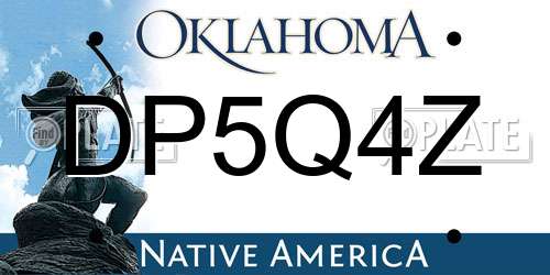 DP5Q4Z Oklahoma License Plate