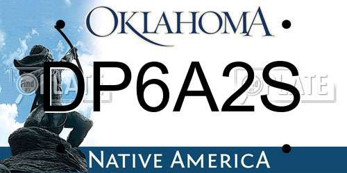 DP6A2S Oklahoma License Plate