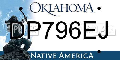 DP796EJ Oklahoma License Plate