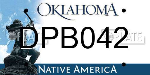 DPB042 Oklahoma License Plate