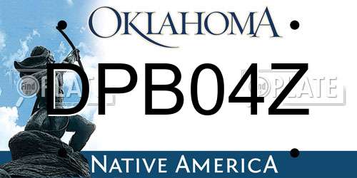 DPB04Z Oklahoma License Plate