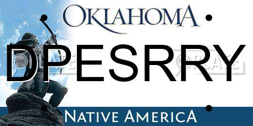 DPESRRY Oklahoma License Plate