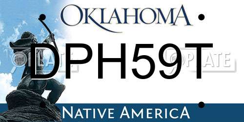 DPH59T Oklahoma License Plate