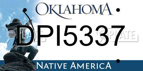 DPI5337 Oklahoma License Plate