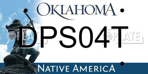 DPS04T Oklahoma License Plate