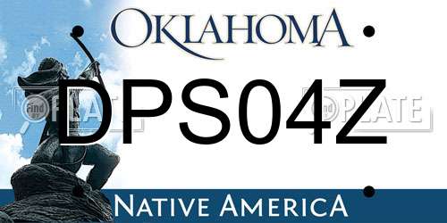 DPS04Z Oklahoma License Plate