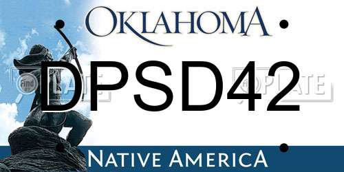DPSD42 Oklahoma License Plate