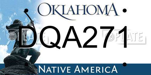DQA271 Oklahoma License Plate