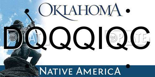 DQQQIQC Oklahoma License Plate