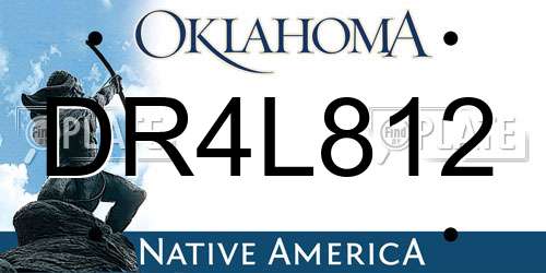 DR4L812 Oklahoma License Plate