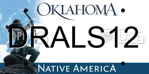 DRALS12 Oklahoma License Plate