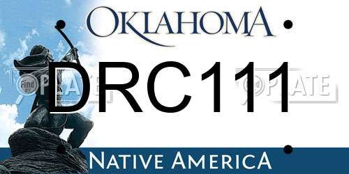 DRC111 Oklahoma License Plate