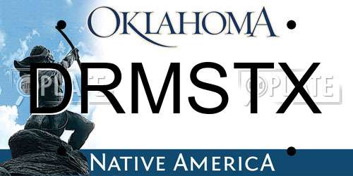 DRMSTX Oklahoma License Plate