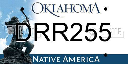 DRR255 Oklahoma License Plate