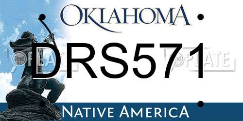 DRS571 Oklahoma License Plate