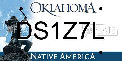 DS1Z7L Oklahoma License Plate