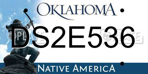 DS2E536 Oklahoma License Plate