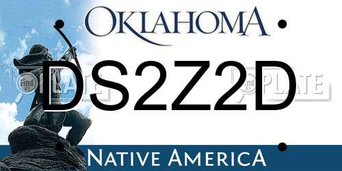 DS2Z2D Oklahoma License Plate