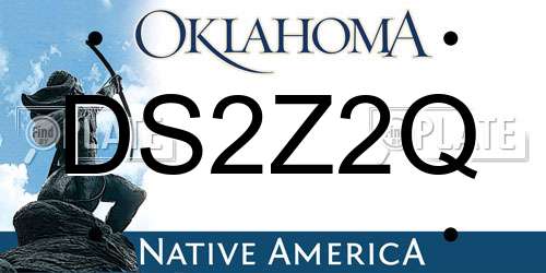 DS2Z2Q Oklahoma License Plate