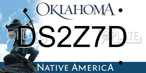 DS2Z7D Oklahoma License Plate