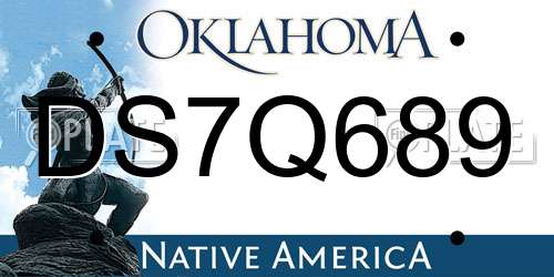 DS7Q689 Oklahoma License Plate