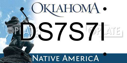 DS7S7I Oklahoma License Plate