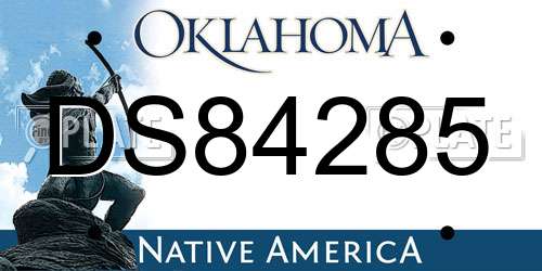 DS84285 Oklahoma License Plate