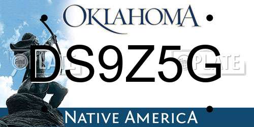 DS9Z5G Oklahoma License Plate
