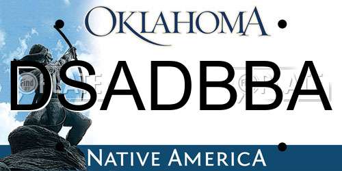 DSADBBA Oklahoma License Plate