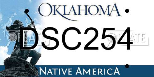 DSC254 Oklahoma License Plate