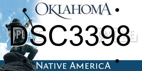DSC3398 Oklahoma License Plate