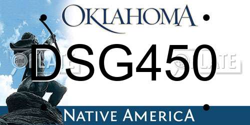 DSG450 Oklahoma License Plate