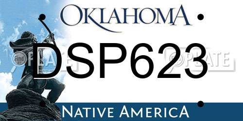 DSP623 Oklahoma License Plate