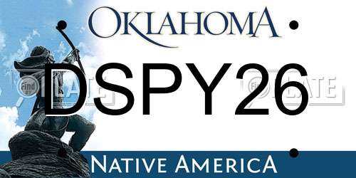 DSPY26 Oklahoma License Plate