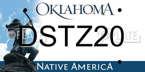 DSTZ20 Oklahoma License Plate