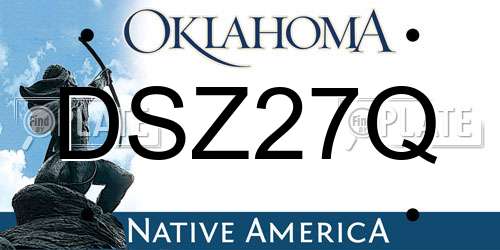 DSZ27Q Oklahoma License Plate