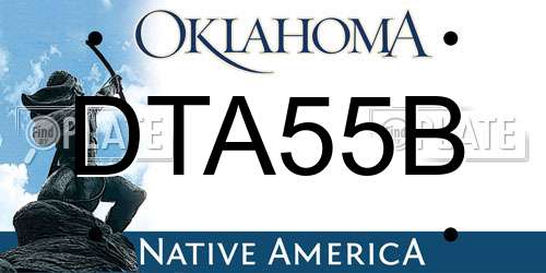 DTA55B Oklahoma License Plate