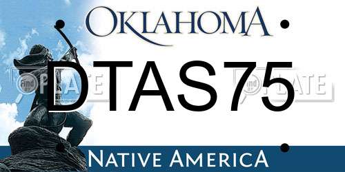 DTAS75 Oklahoma License Plate