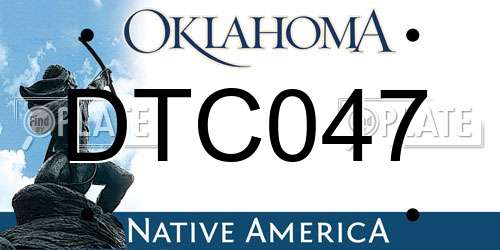 DTC047 Oklahoma License Plate
