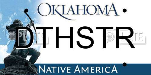 DTHSTR Oklahoma License Plate