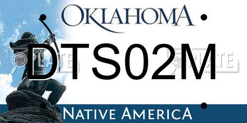 DTS02M Oklahoma License Plate