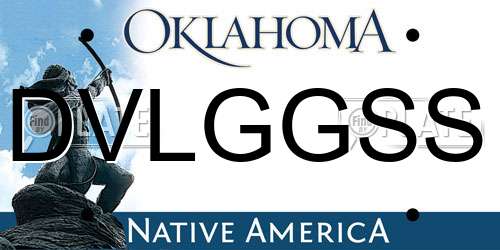 DVLGGSS Oklahoma License Plate